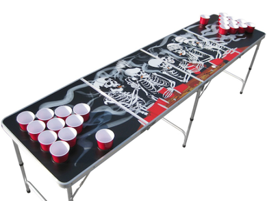 Bones Beer Pong Table with Holes - Beer Pong Table