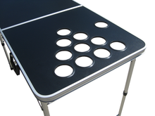 Blank Black Customizable Beer Pong Table With Holes - Beer Pong Table