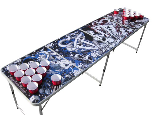Tattoo Table Beer Pong Table With Holes - Beer Pong Table