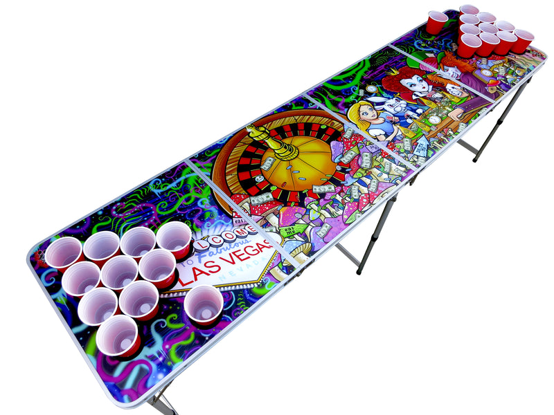 Alice in Las Vegas Beer Pong Table – The Pong Squad